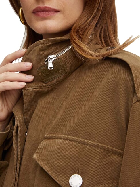 DIATONIA Chaqueta vaquera con cordón verde oliva oscuro - Chaquetas de mujer