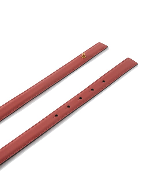 LOVE MINI Cinturón de cuero fino rojo/negro-oro antiguo - Cinturones