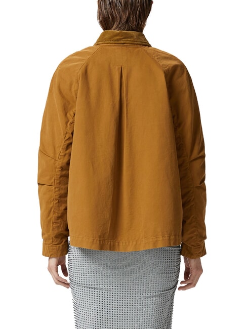 CANNONE Chaqueta de abrigo con cuello de terciopelo bronce - Chaquetas de mujer