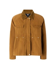 PINKO CANNONE Chaqueta de abrigo con cuello de terciopelo bronce - Chaquetas de mujer - 5