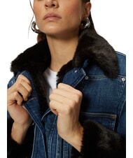 PINKO POP Chaqueta vaquera con apliques lavado vintage medio oscuro - Chaquetas de mujer - 3