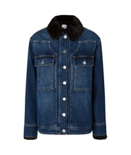 PINKO POP Chaqueta vaquera con apliques lavado vintage medio oscuro - Chaquetas de mujer - 5