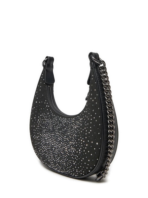 BRIOCHE Mini bolso con estrellas y pedrería Limusina negra metalizada - Bolsos Mujer