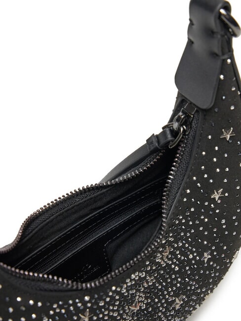 BRIOCHE Mini bolso con estrellas y pedrería Limusina negra metalizada - Bolsos Mujer