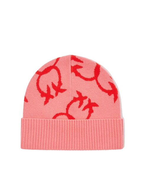 FRAPPATO Gorra con monograma en jacquard rosa/rojo - Sombreros