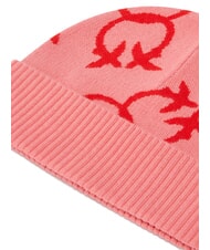 PINKO FRAPPATO Gorra con monograma en jacquard rosa/rojo - Sombreros - 3