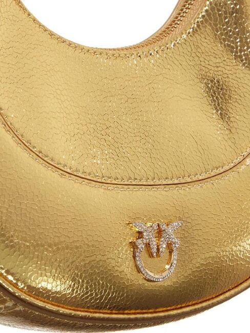 BRIOCHE Bolso de hombro de piel metalizada oro-oro - Bolsos Mujer