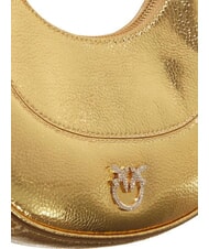 PINKO BRIOCHE Bolso de hombro de piel metalizada oro-oro - Bolsos Mujer - 3