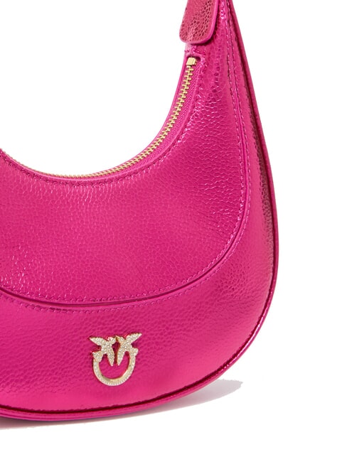 BRIOCHE Bolso de hombro de piel metalizada fucsia-dorado metalizado - Bolsos Mujer