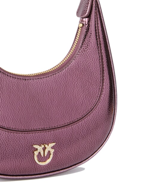 BRIOCHE Bolso de hombro de piel metalizada marrón dorado metálico - Bolsos Mujer