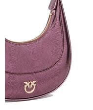 PINKO BRIOCHE Bolso de hombro de piel metalizada marrón dorado metálico - Bolsos Mujer - 3