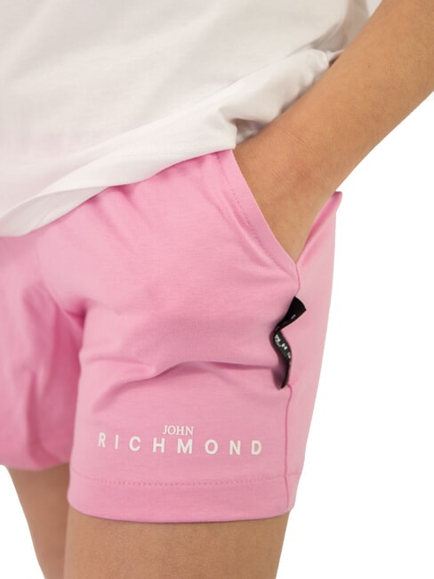 BARANCA Conjunto de camiseta y bermudas blanco/rosa - Chándales para niños