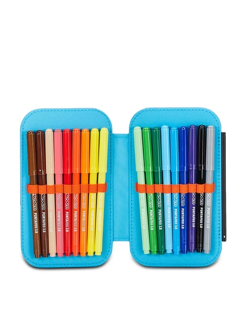 TRICYLED BOY Estuche completo con material escolar naranja roja - Estuches y Accesorios