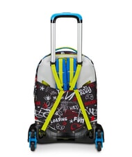 SJGANG GANG BORN TO FUN BOY  Mochila con ruedas desmontable, 3 ruedas negro - Mochilas con ruedas - 9