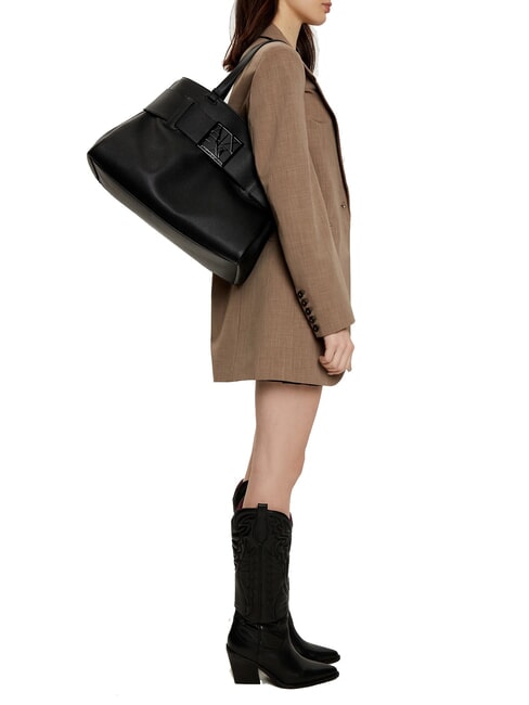 SUSIE SOFT Bolso de hombro con hebilla negro - Bolsos Mujer
