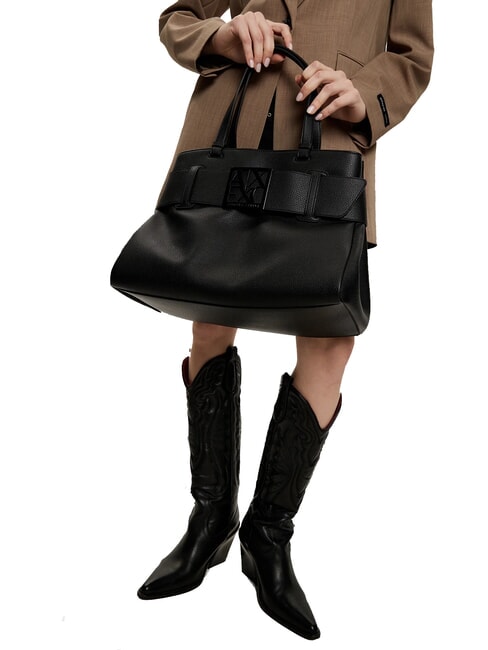 SUSIE SOFT Bolso de hombro con hebilla negro - Bolsos Mujer