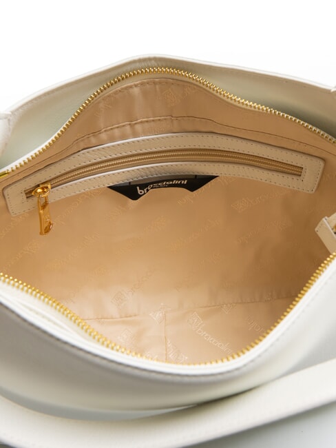 HELLEN Bolso de hombro de piel blanco - Bolsos Mujer