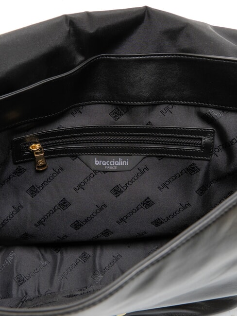 NORA Bolso de hombro de piel negro - Bolsos Mujer