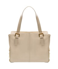 BRACCIALINI NORA Bolso de compras de piel con hebillas beige - Bolsos Mujer - 2