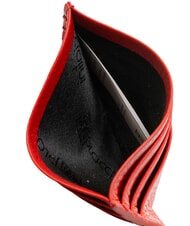 BRACCIALINI BASIC Tarjetero de cuero rojo - Carteras Mujer - 3