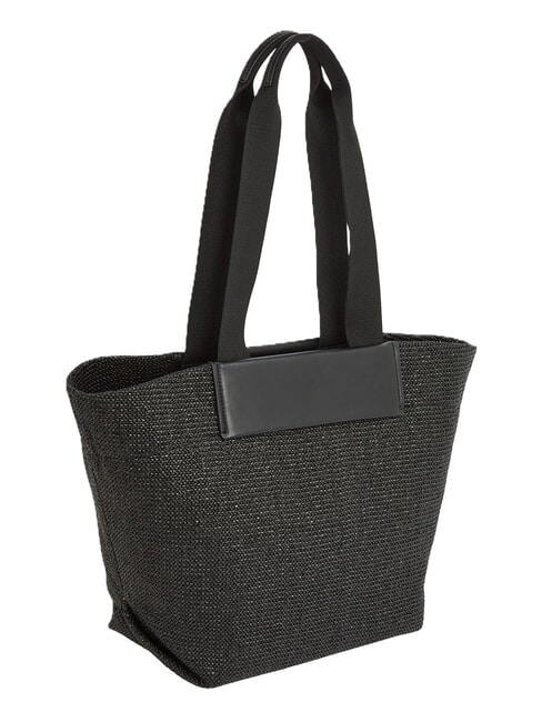 CK RAFFIA Bolso de hombro negro - Bolsos Mujer