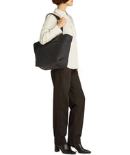 CALVIN KLEIN CK RAFFIA Bolso de hombro negro - Bolsos Mujer - 4