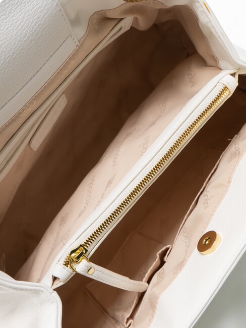 GISELLE Bolso de hombro con logo metálico blanco - Bolsos Mujer