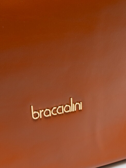 NORA Bolso de compras de piel con hebillas marrón - Bolsos Mujer