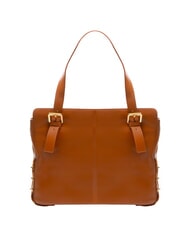 BRACCIALINI NORA Bolso de compras de piel con hebillas marrón - Bolsos Mujer - 3