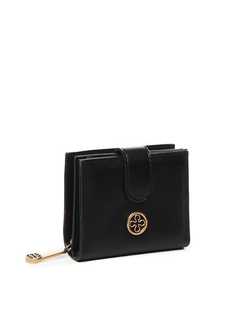GRAZIA Cartera cuadrada con logotipo de metal negro - Carteras Mujer