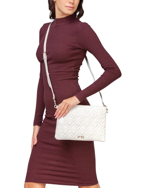 MARGARET Bolso tipo bolsa con patrón acolchado crema - Bolsos Mujer