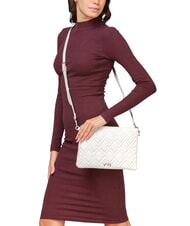 V73 MARGARET Bolso tipo bolsa con patrón acolchado crema - Bolsos Mujer - 5