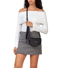 V73 ALICE Bolso con solapa y pañuelo negro - Bolsos Mujer - 5