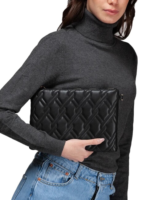 MARGARET Bolso tipo bolsa con patrón acolchado negro - Bolsos Mujer
