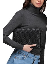 V73 MARGARET Bolso tipo bolsa con patrón acolchado negro - Bolsos Mujer - 4