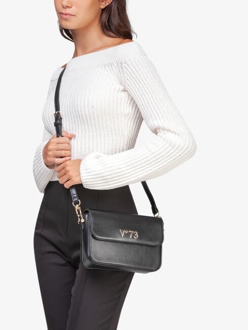 BAMBOO BAG Bolso de hombro con solapa negro - Bolsos Mujer