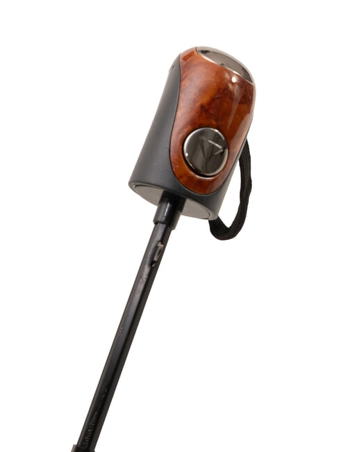 MINI Paraguas plegable a prueba de viento corbata gris 02 - Paraguas