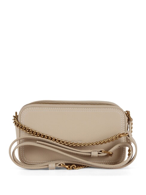 CARRIE Mini bolso bandolera, en piel. beige-gris ahumado-oro antiguo - Bolsos Mujer