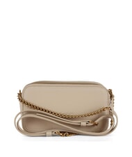 PINKO CARRIE Mini bolso bandolera, en piel. beige-gris ahumado-oro antiguo - Bolsos Mujer - 3
