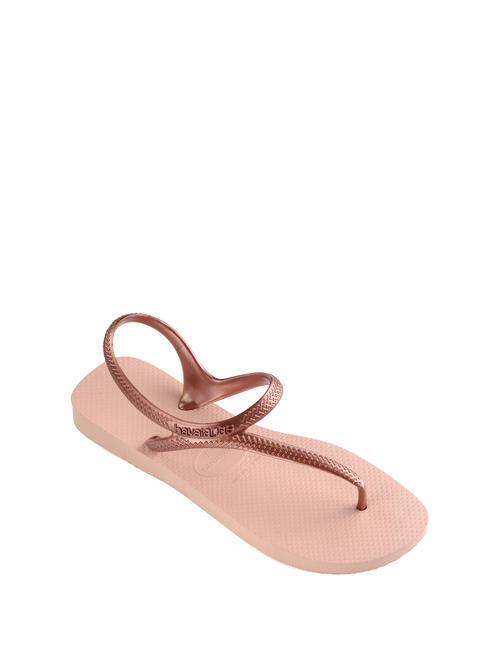 FLASH URBAN  sandalias flip flop rosa / oro - Zapatos Mujer