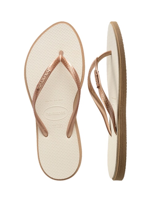 SLIM POINT Chanclas oro rosa/beige - Zapatos Mujer