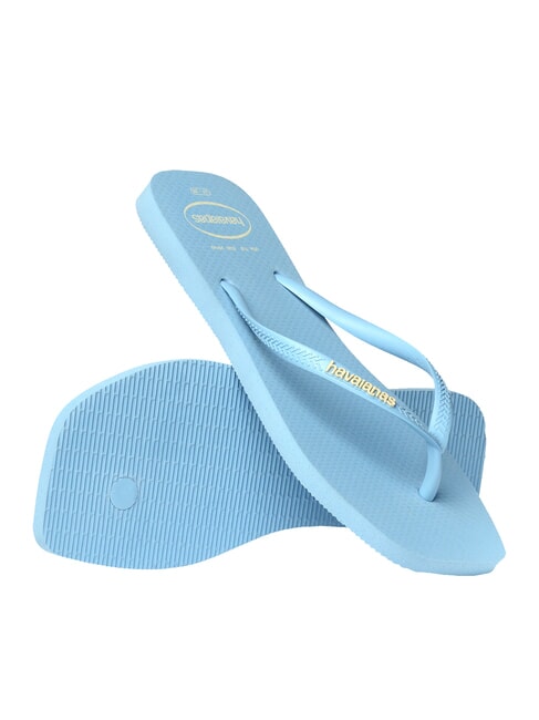 SQUARE LOGO Chanclas azul lavanda - Zapatos Mujer