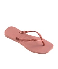 HAVAIANAS SLIM SQUARE Chanclas de punta cuadrada CROCO / ROSA - Zapatos Mujer - 2
