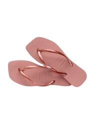 HAVAIANAS SLIM SQUARE Chanclas de punta cuadrada CROCO / ROSA - Zapatos Mujer - 4