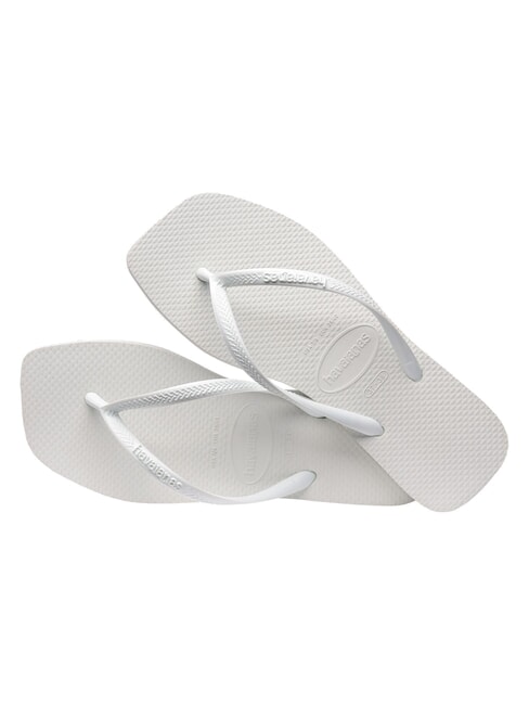 SLIM SQUARE Chanclas de punta cuadrada blanco - Zapatos Mujer