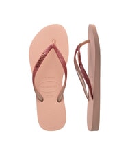 HAVAIANAS SLIM GLITTER II Chanclas rosa/rosa - Zapatos Mujer - 5