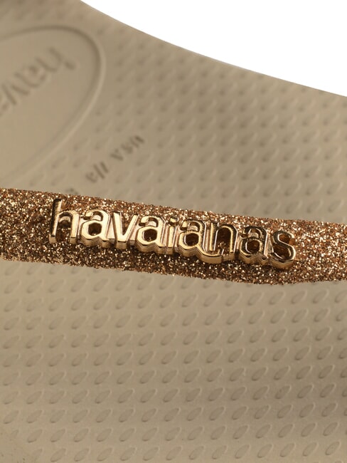 SLIM GLITTER II Chanclas arena/dorado claro metálico - Zapatos Mujer