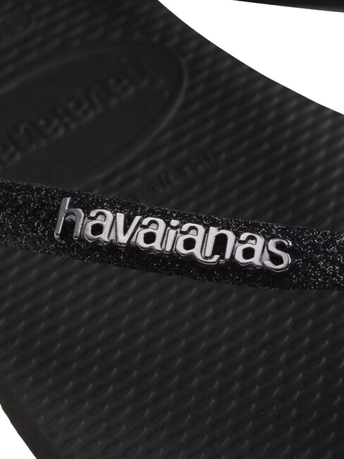 SLIM GLITTER II Chanclas negro negro - Zapatos Mujer