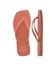 HAVAIANAS SQUARE LOGO Chanclas arcilla rosa - Zapatos Mujer - 4