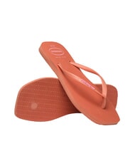 HAVAIANAS SQUARE LOGO Chanclas arcilla rosa - Zapatos Mujer - 5